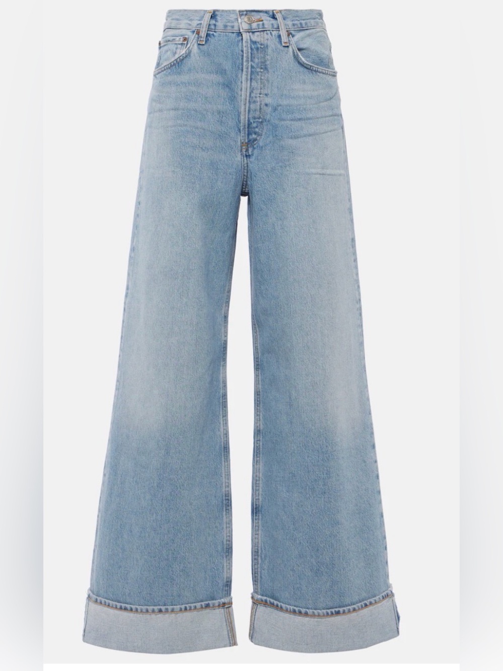 AGolde Dame high rise Wide Leg Women's Jeans - Light Blue Wash